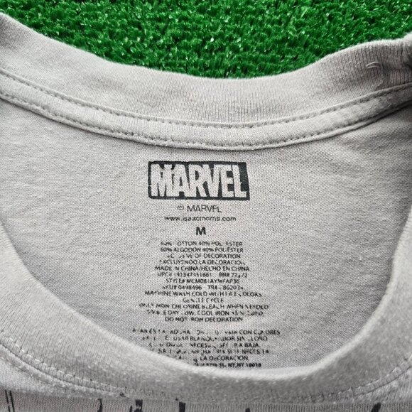 Marvel Captain America Tshirt Mens Medium Gray Short Sleeve Graphic Print - Picture 6 of 7